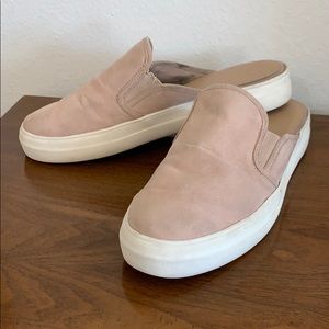 Pink Suede Slip Ons